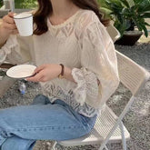 Outer Banks Cotton Crochet Lace Crop Top - Natural Ins Street